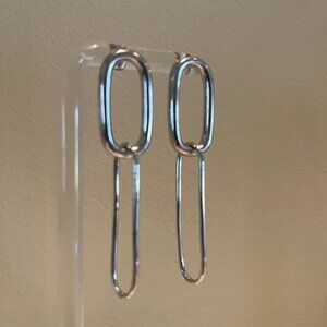 Oval Hoop Dangling Earrings - new